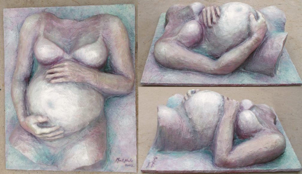 Lisa 8 months - 2002 - plaster cast on canvas